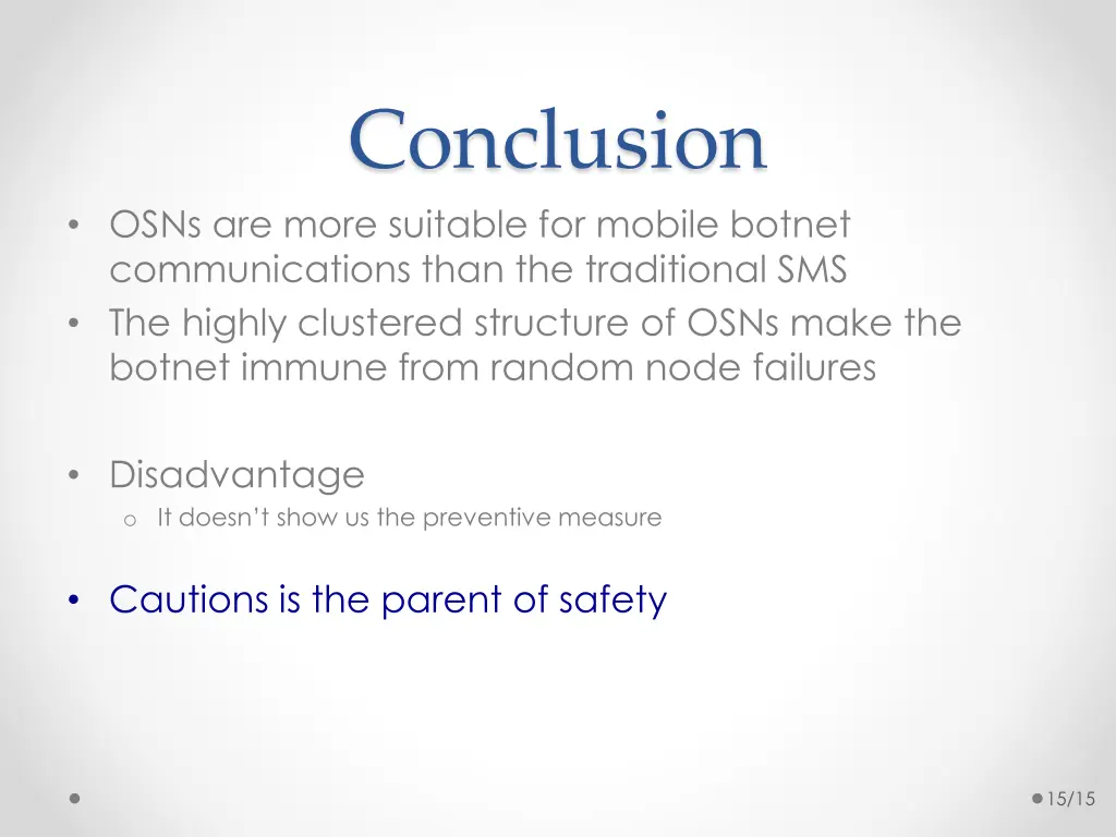conclusion