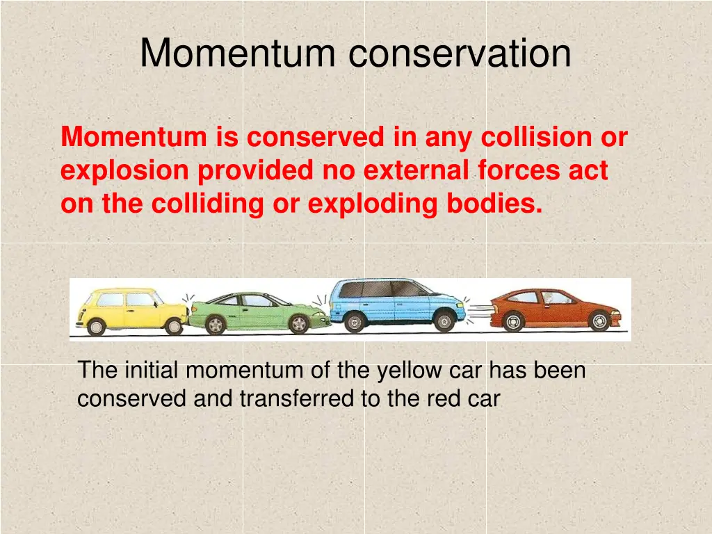 momentum conservation