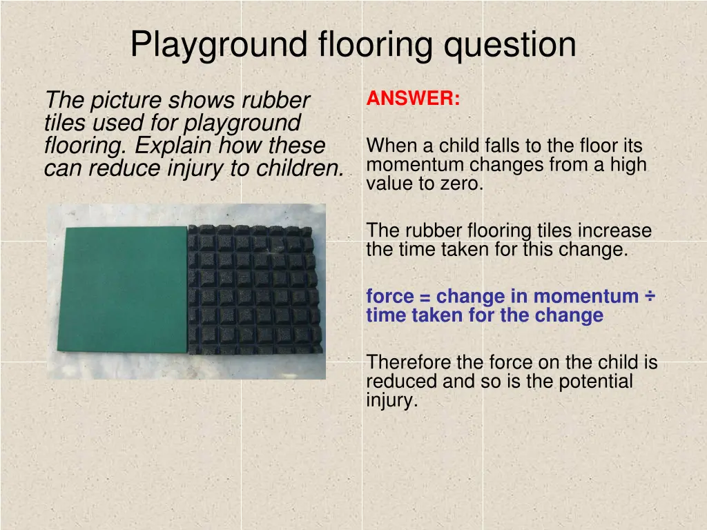 playground flooring question