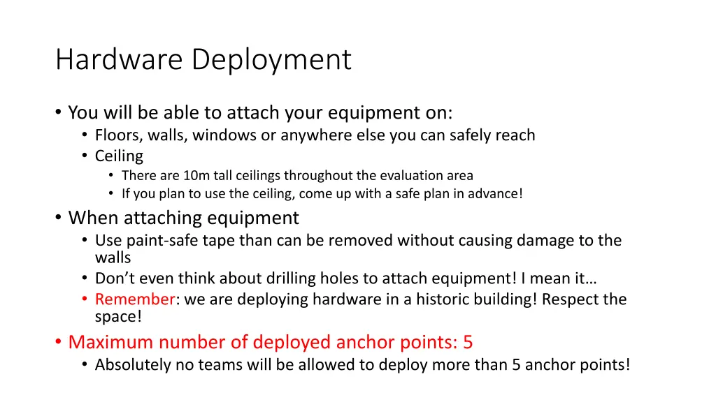 hardware deployment