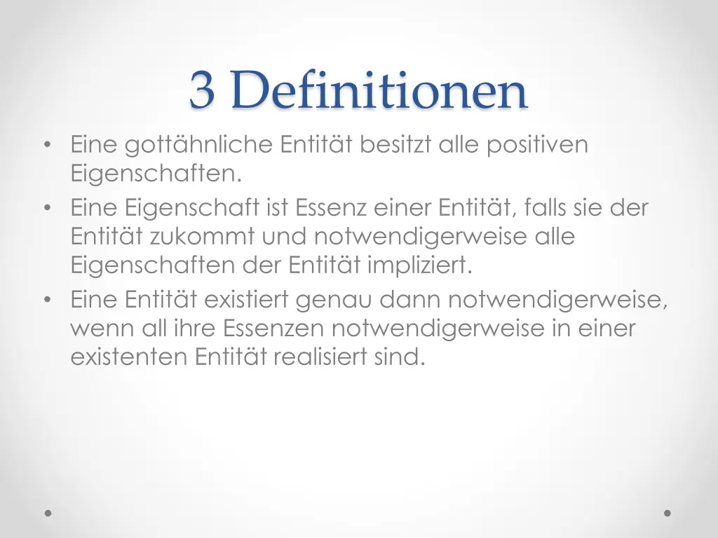 3 definitionen eine gott hnliche entit t besitzt