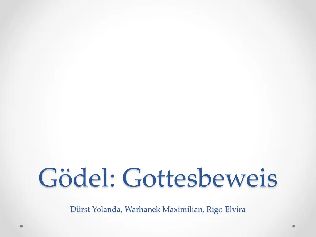 g del gottesbeweis