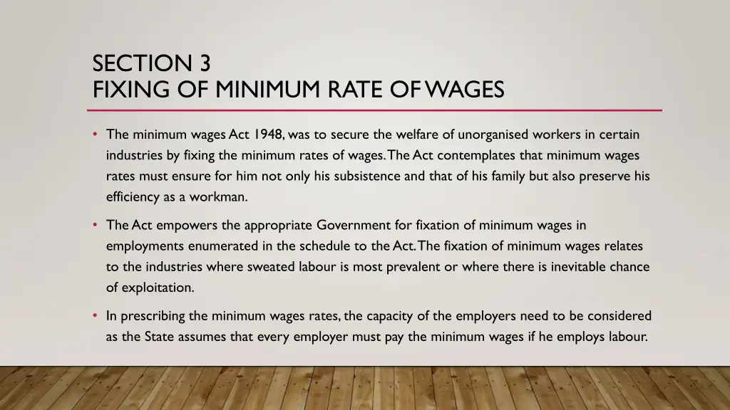 section 3 fixing of minimum rate of wages