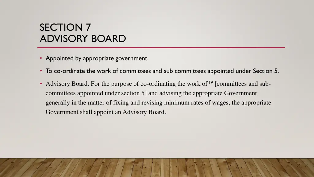 section 7 advisory board