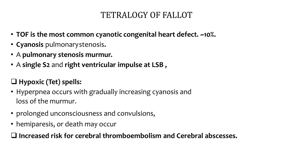tetralogy of fallot