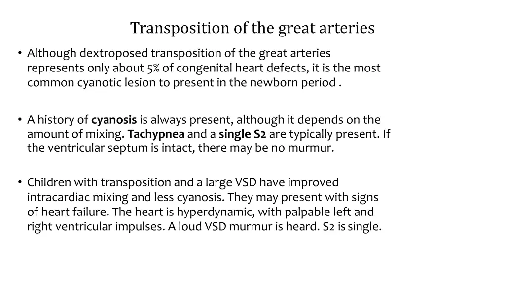 transposition of the great arteries