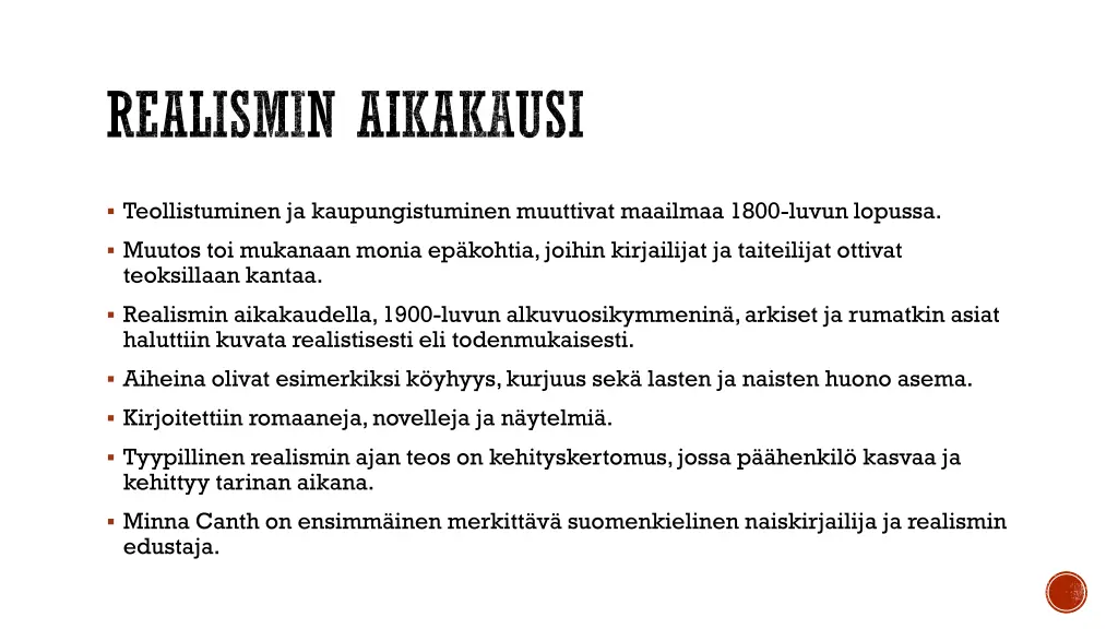 realismin aikakausi