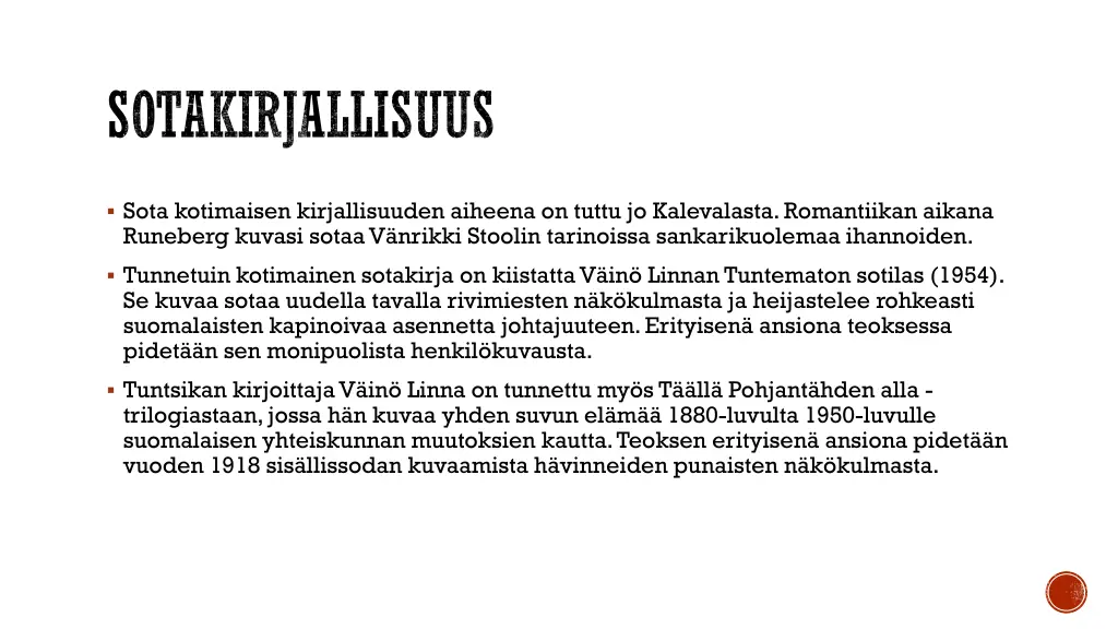 sotakirjallisuus