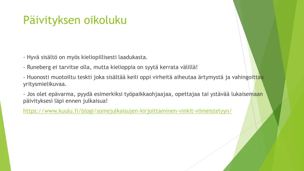 p ivityksen oikoluku