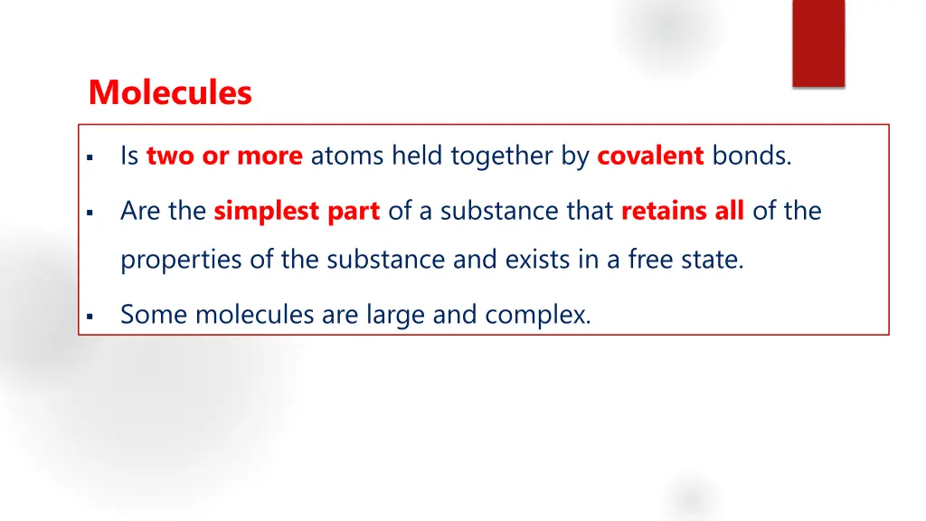 molecules