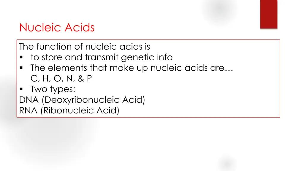 nucleic acids