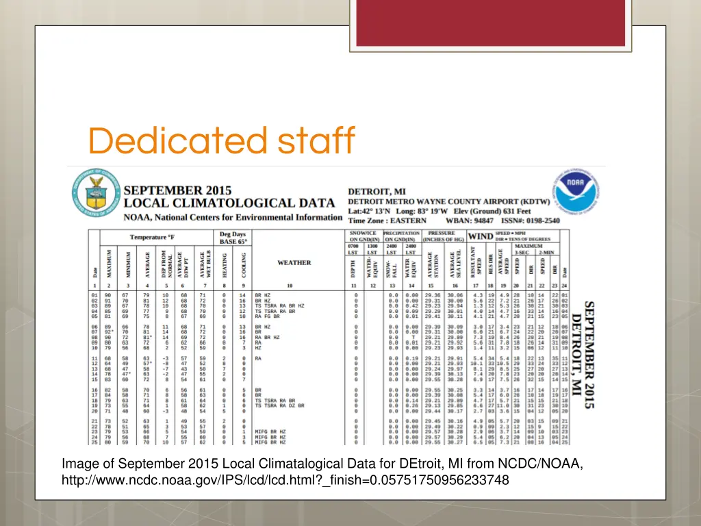 dedicated staff