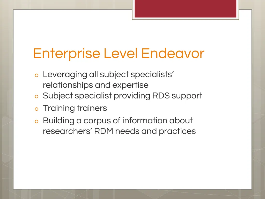 enterprise level endeavor