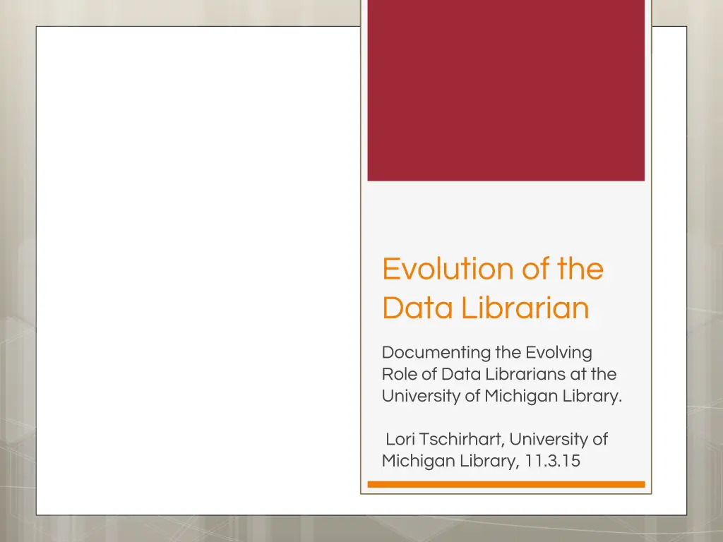 evolution of the data librarian
