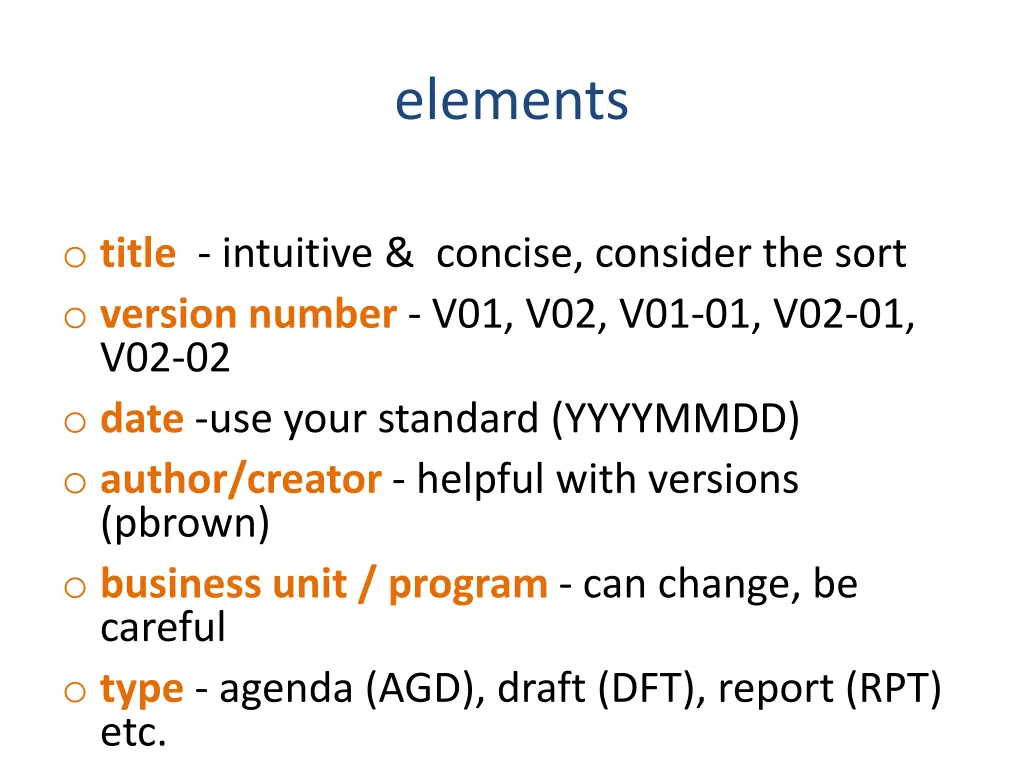 elements