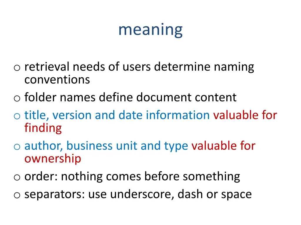meaning