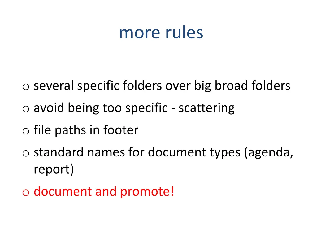 more rules