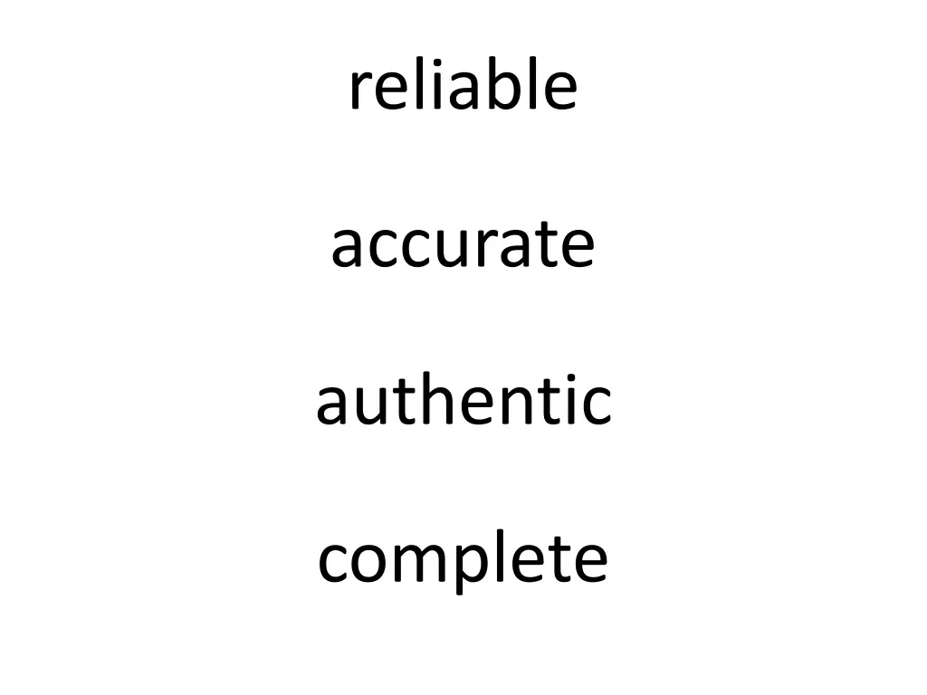 reliable