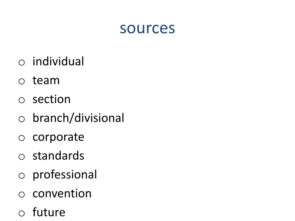 sources
