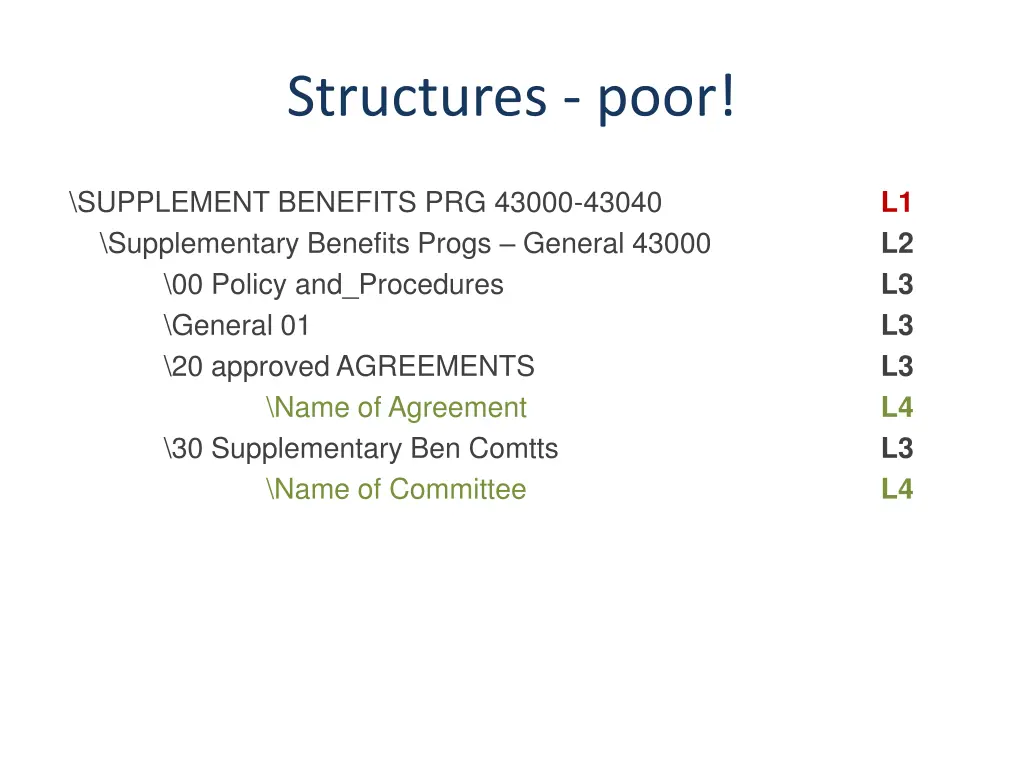 structures poor