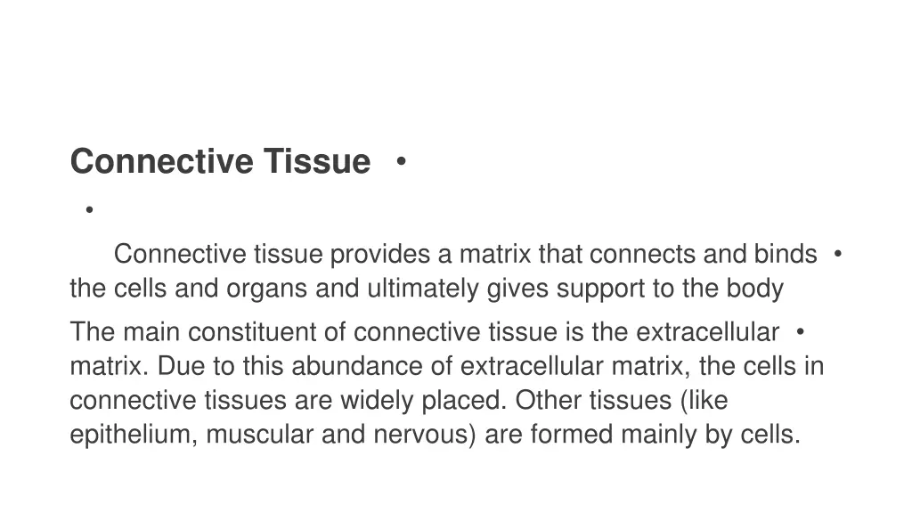 connective tissue 1