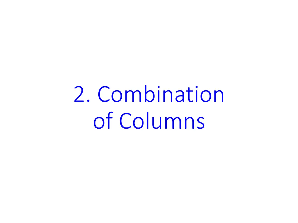 2 combination of columns