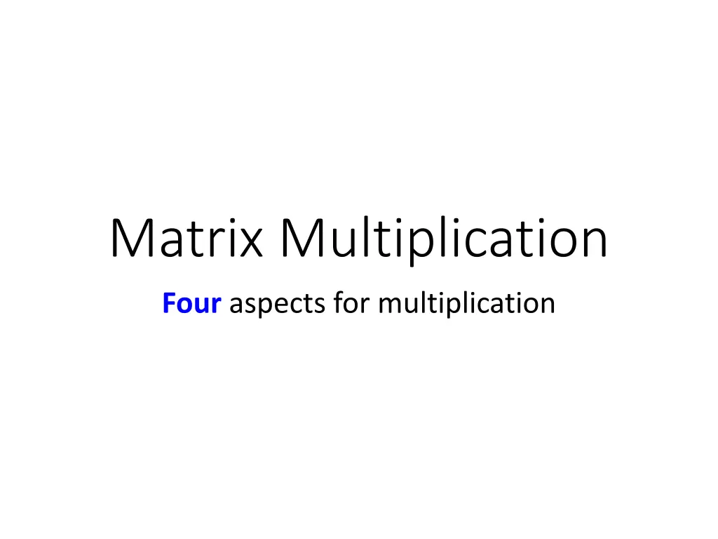 matrix multiplication