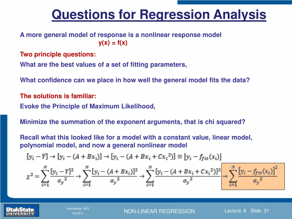 questions for regression analysis