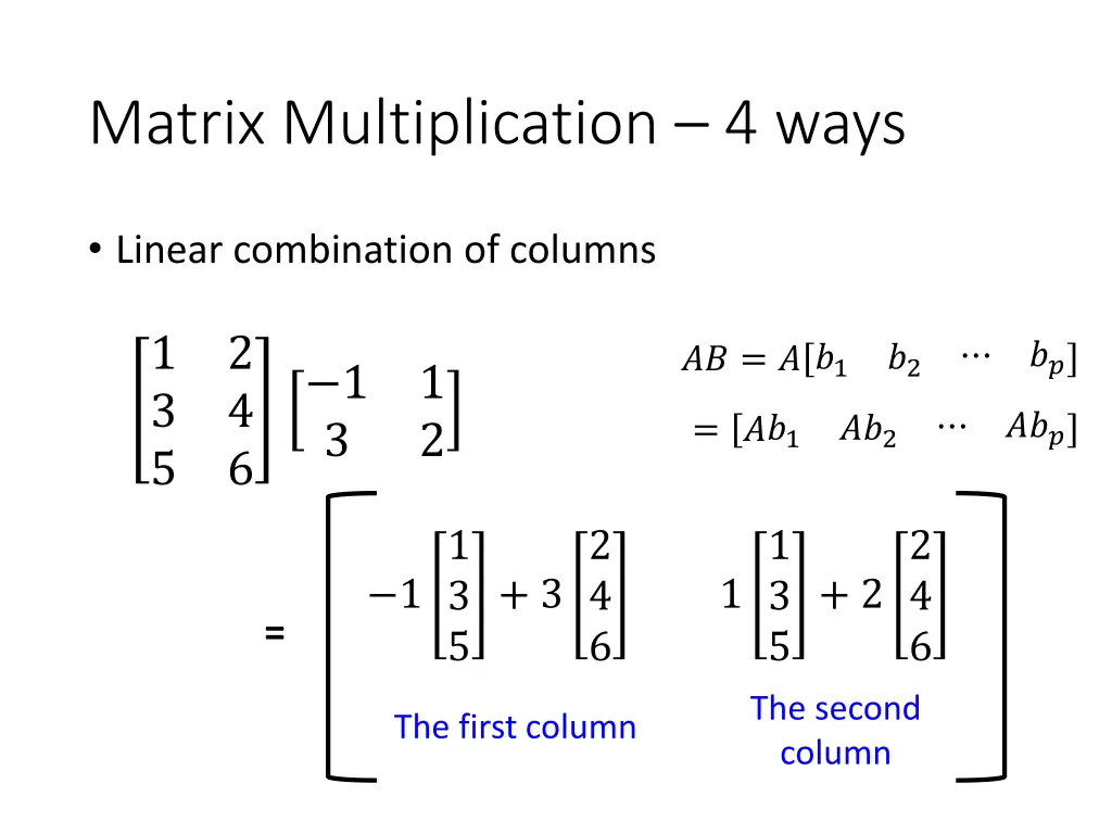 matrix multiplication 4 ways 1