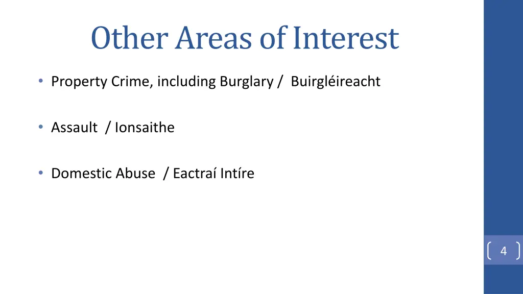 other areas of interest
