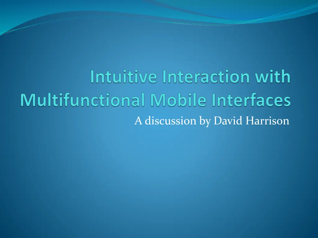 a discussion by david harrison