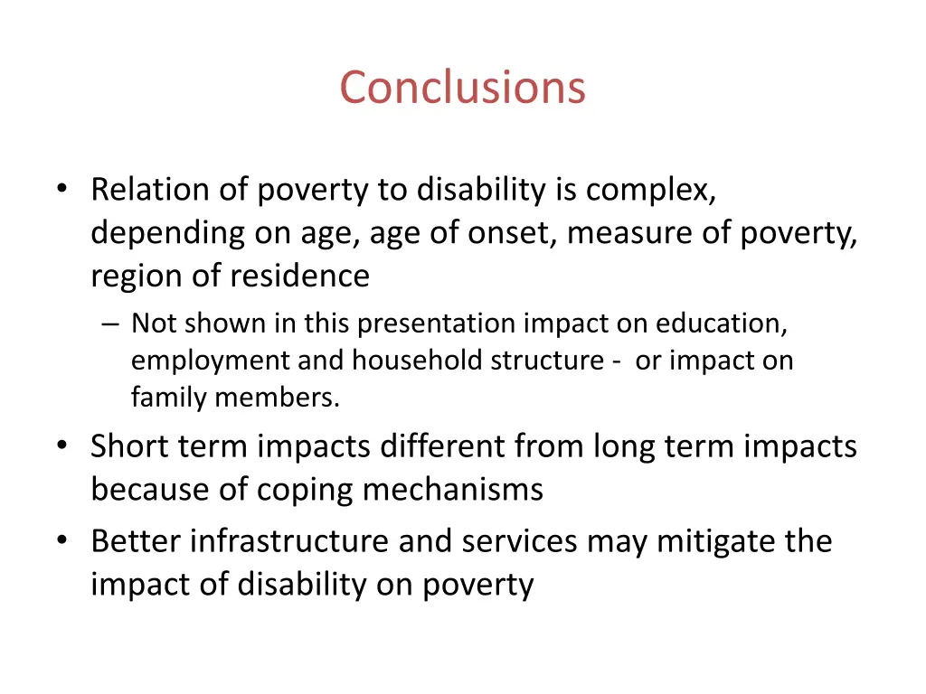 conclusions
