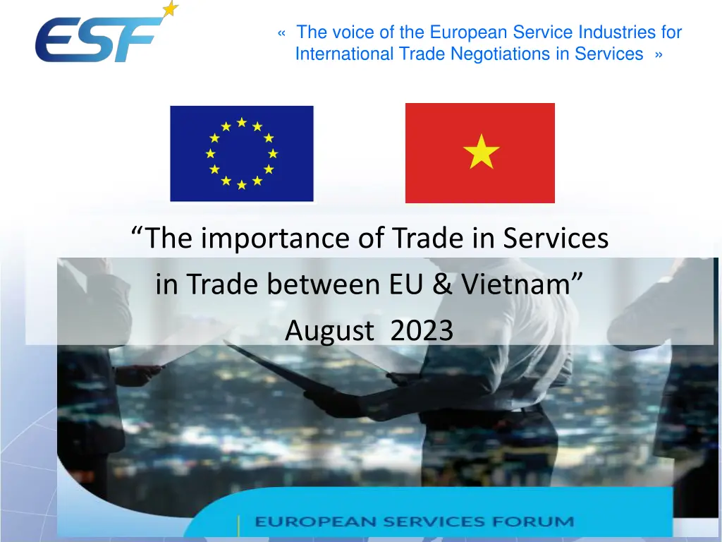 the voice of the european service industries