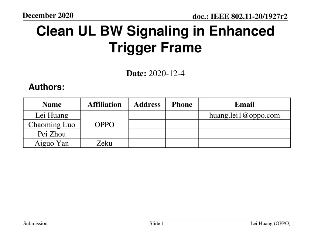december 2020 clean ul bw signaling in enhanced