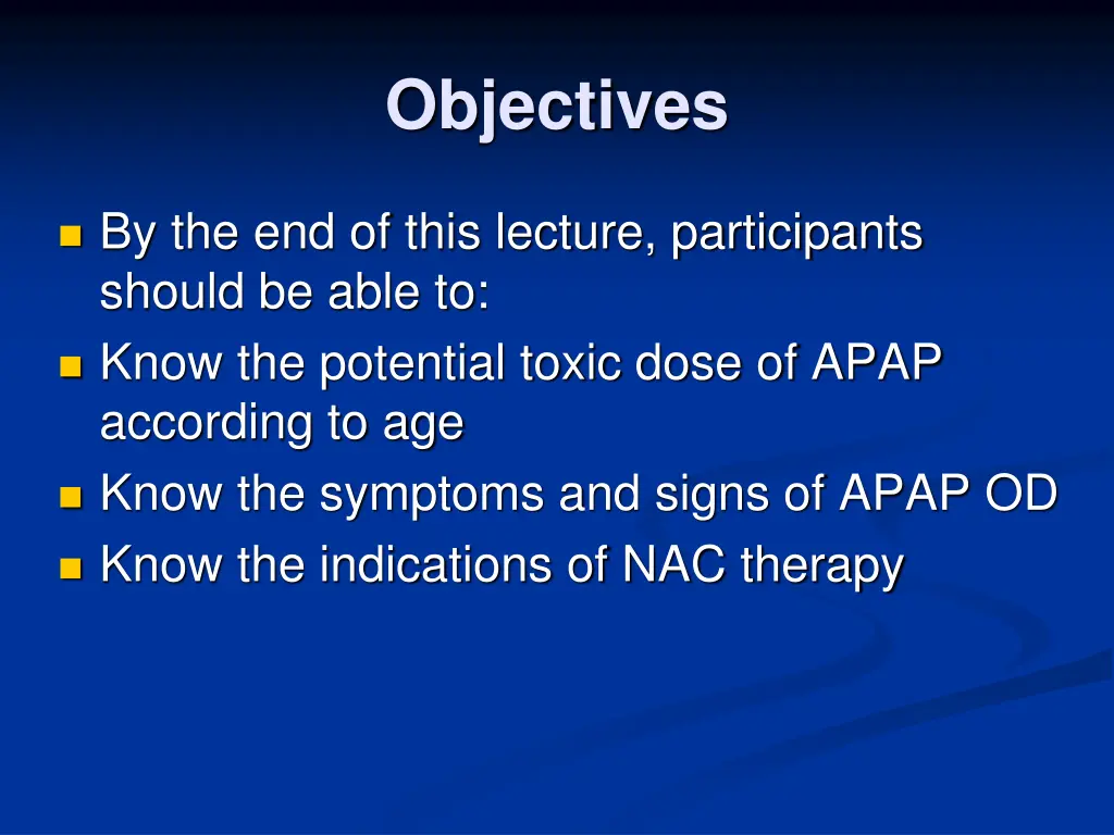 objectives