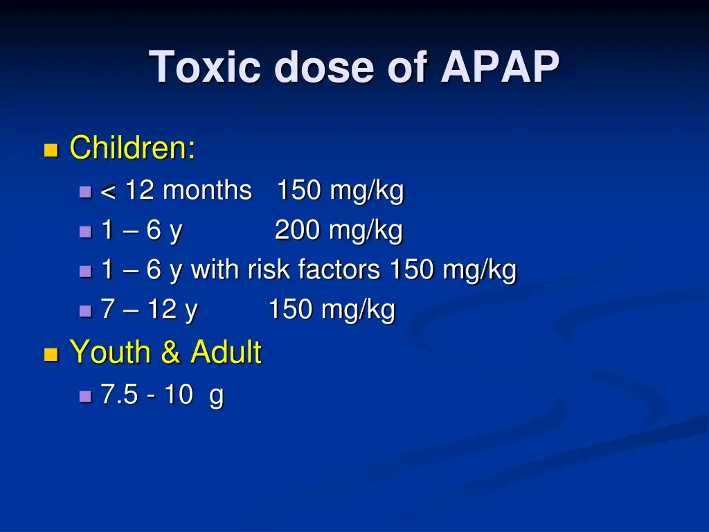 toxic dose of apap