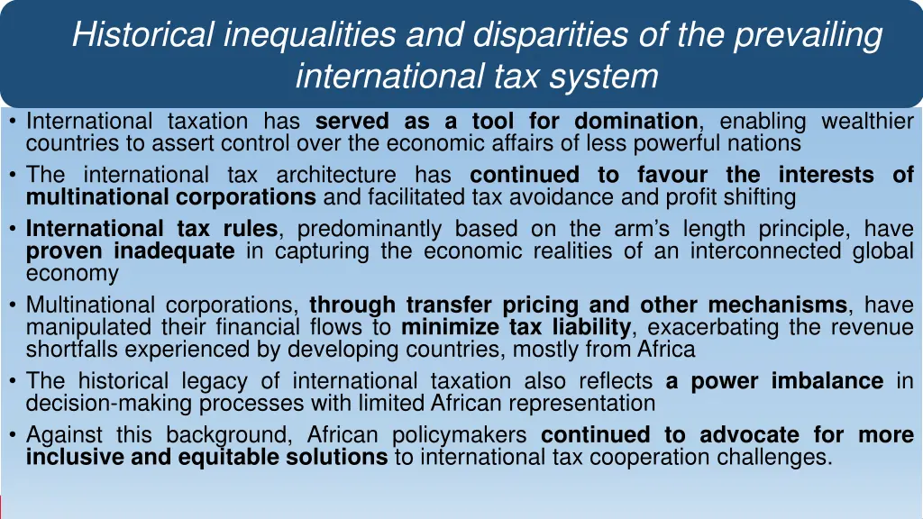 historical inequalities and disparities