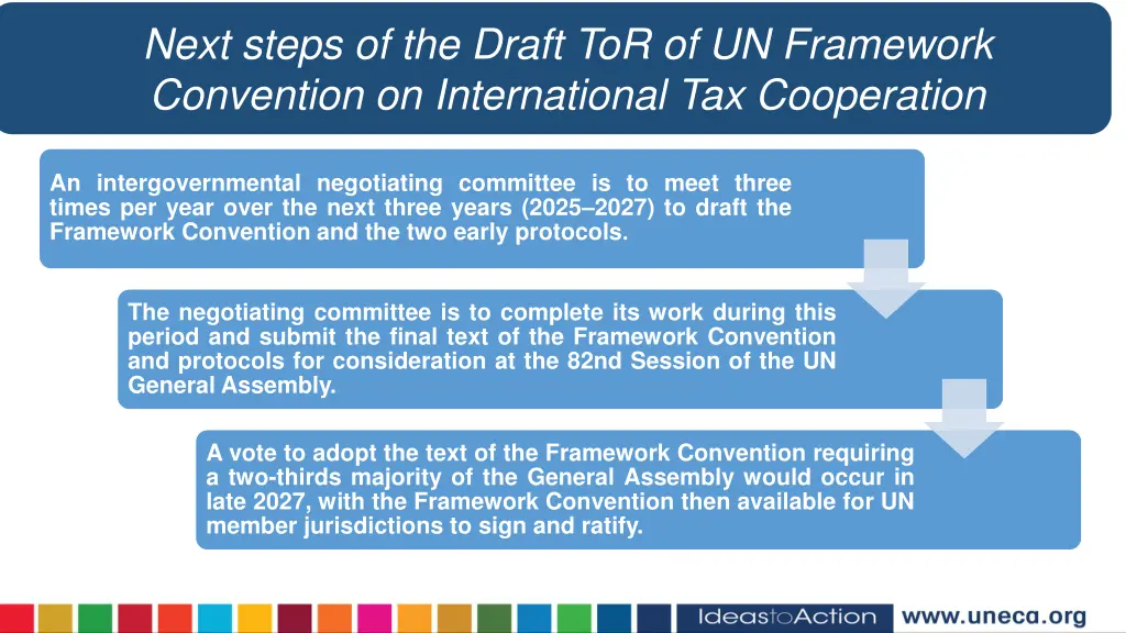 next steps of the draft tor of un framework