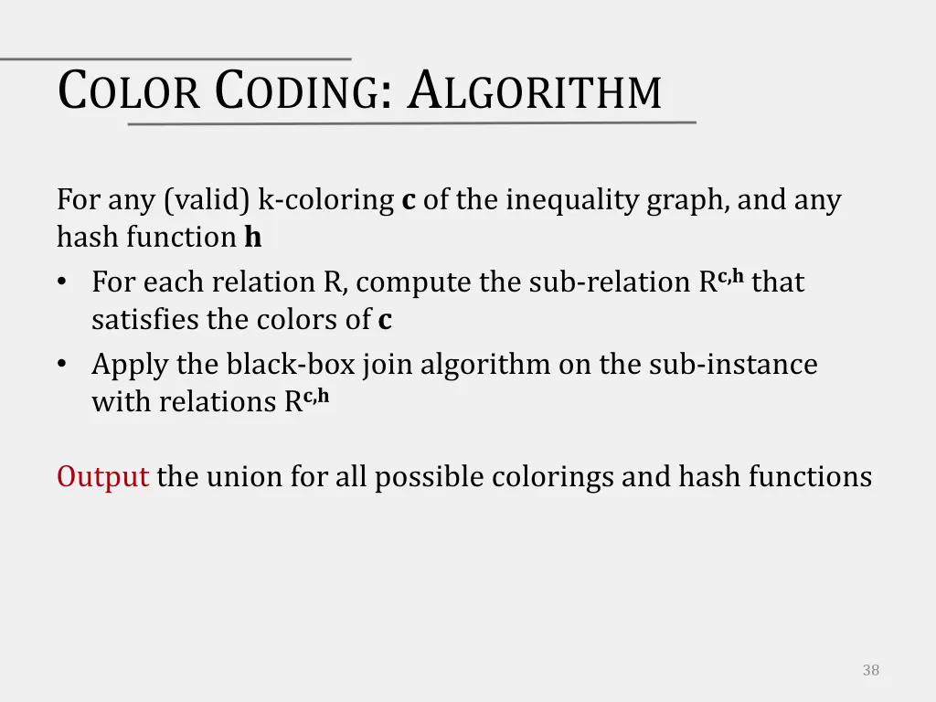 c olor c oding a lgorithm