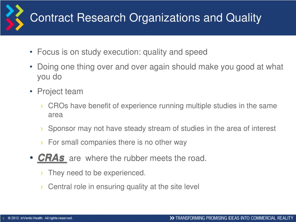 contract research organizations and quality
