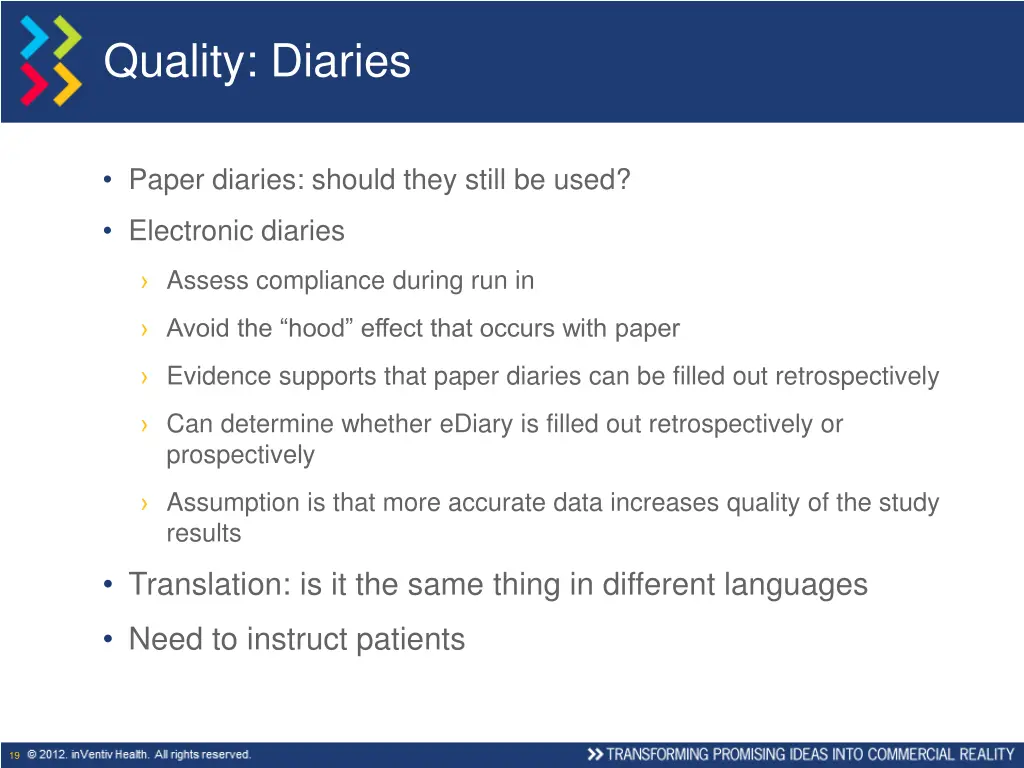 quality diaries
