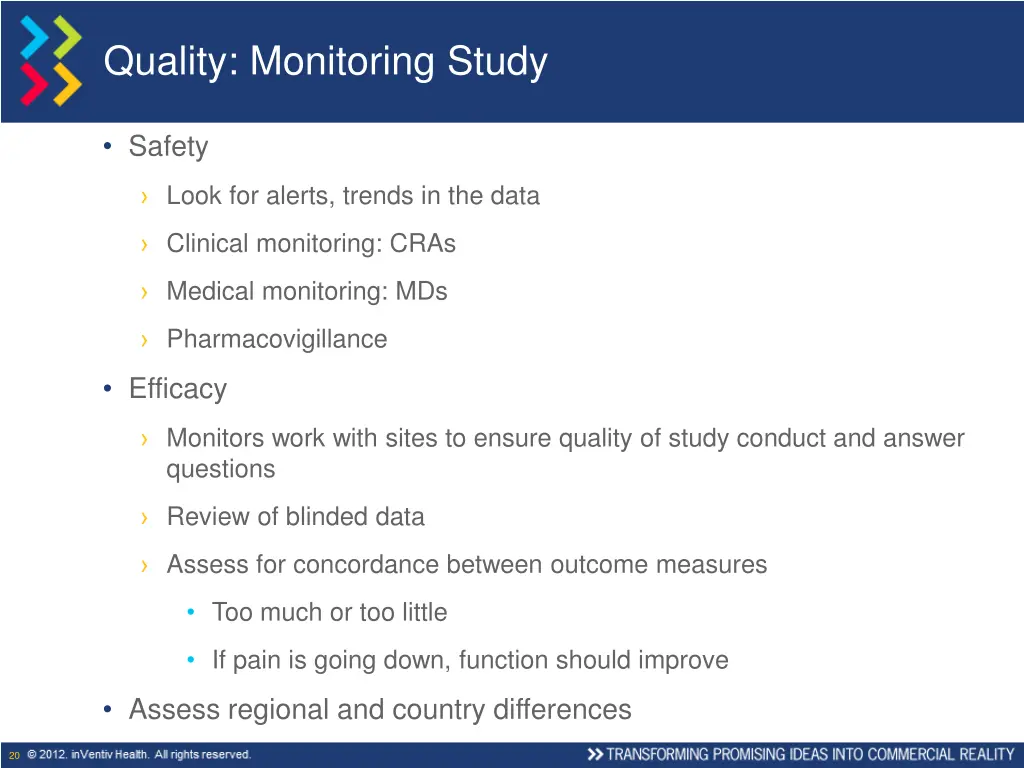quality monitoring study