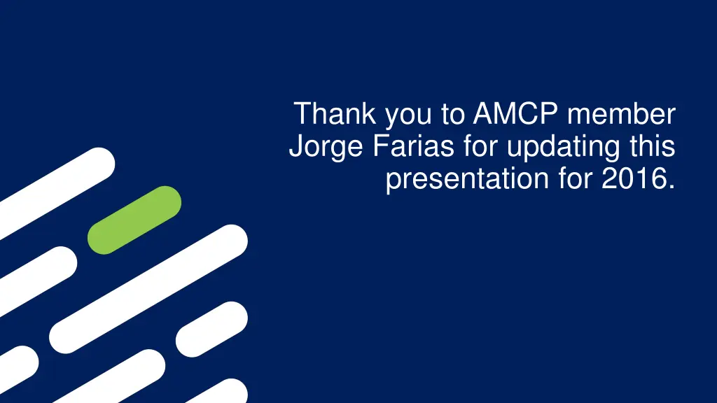 thank you to amcp member jorge farias