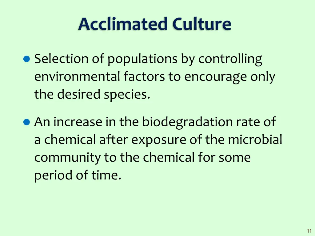 selection of populations by controlling