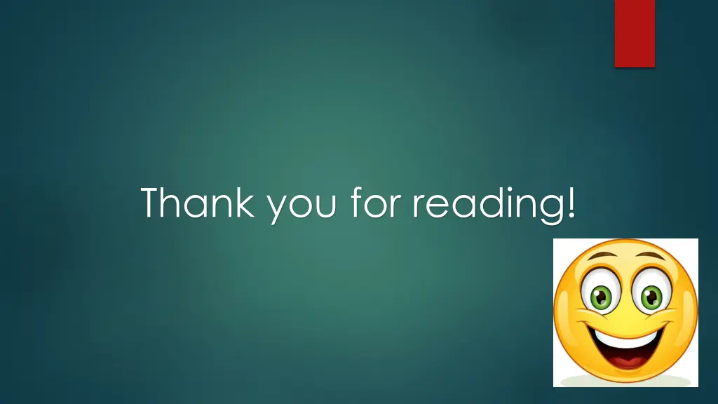 thank you for reading