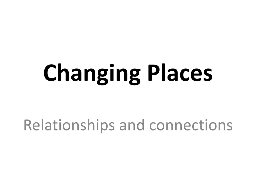 changing places