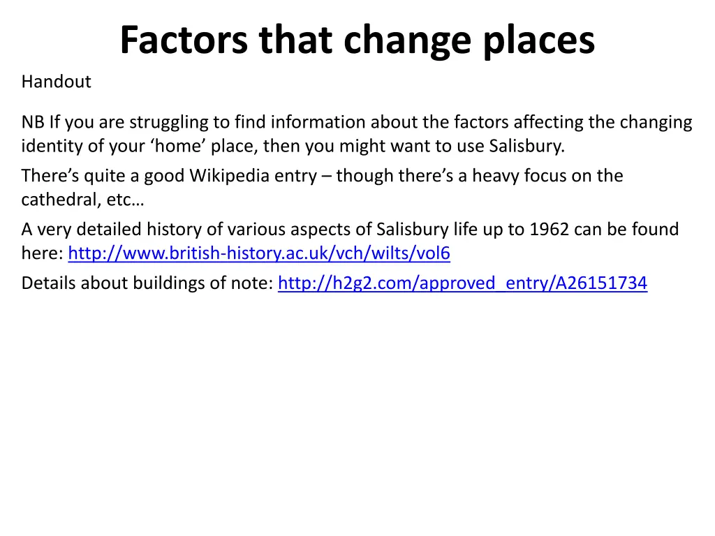 factors that change places
