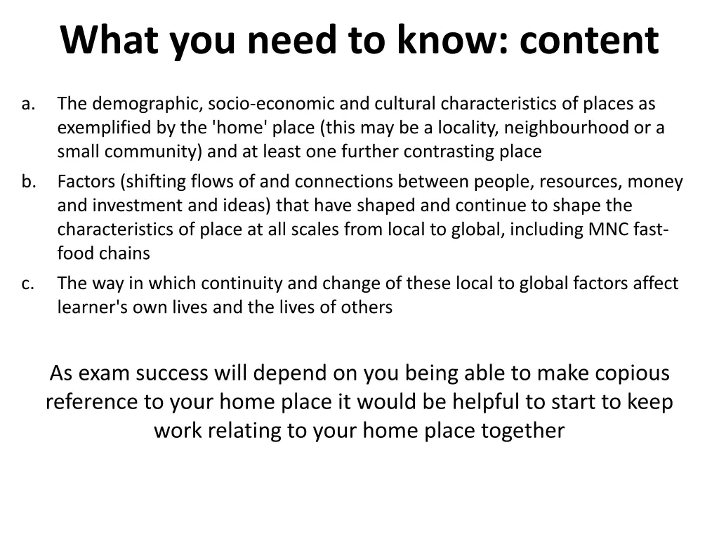 what you need to know content