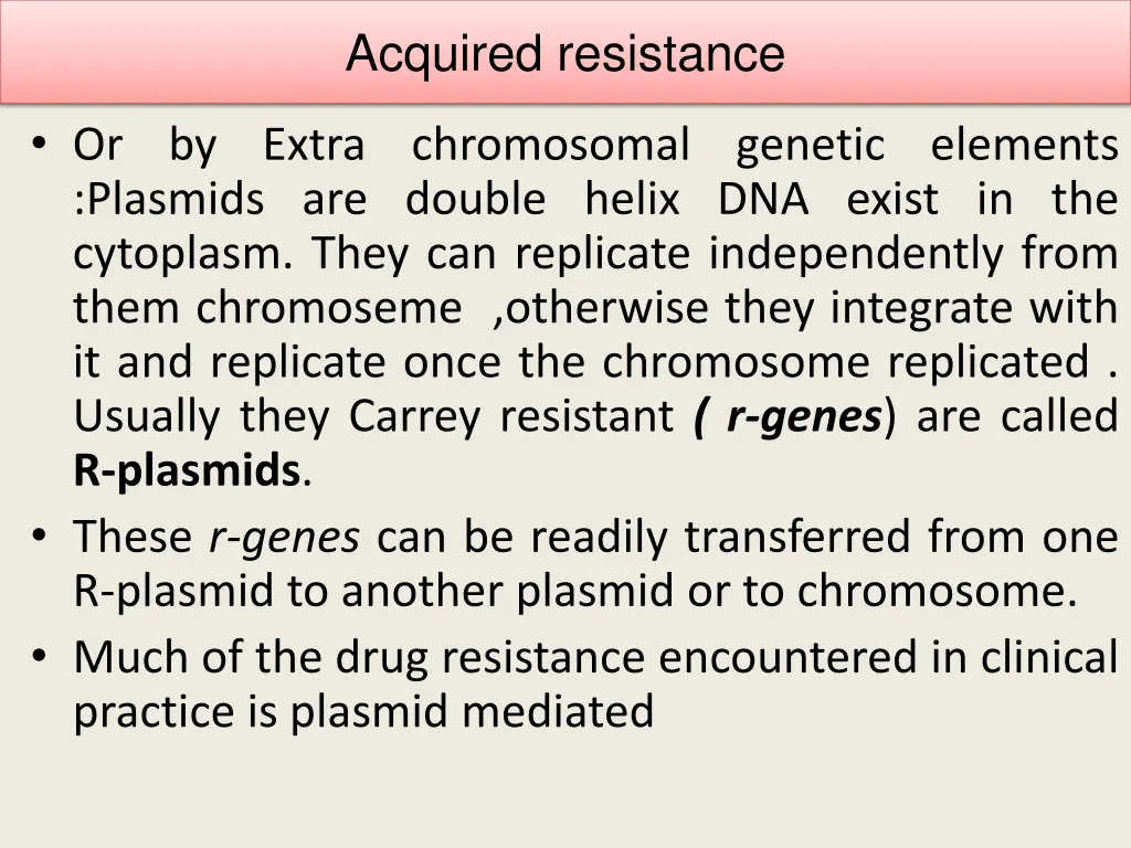 acquired resistance 1