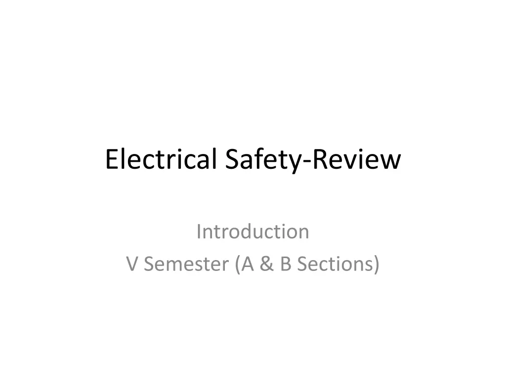 electrical safety review